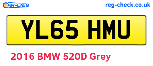 YL65HMU are the vehicle registration plates.