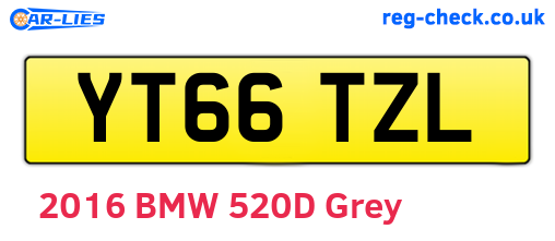 YT66TZL are the vehicle registration plates.