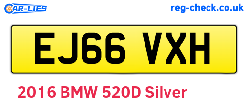 EJ66VXH are the vehicle registration plates.