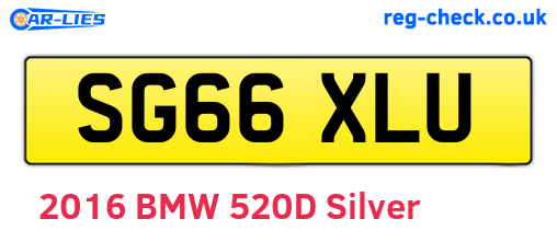 SG66XLU are the vehicle registration plates.