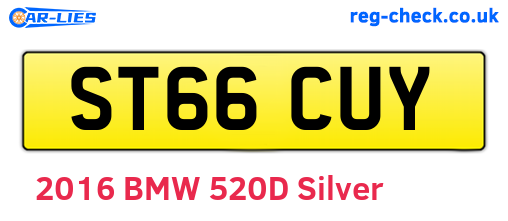 ST66CUY are the vehicle registration plates.