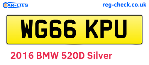 WG66KPU are the vehicle registration plates.