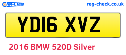 YD16XVZ are the vehicle registration plates.