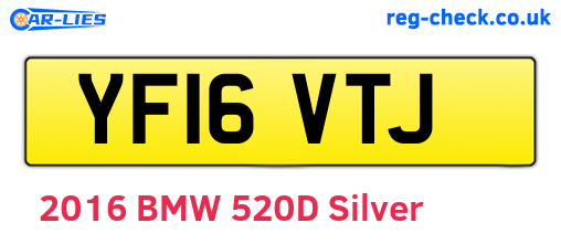 YF16VTJ are the vehicle registration plates.