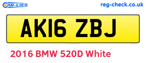 AK16ZBJ are the vehicle registration plates.