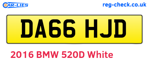 DA66HJD are the vehicle registration plates.