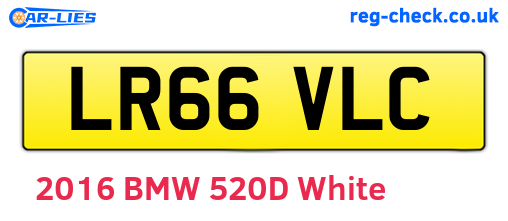 LR66VLC are the vehicle registration plates.