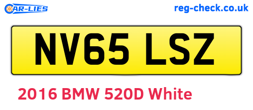 NV65LSZ are the vehicle registration plates.