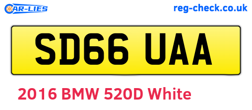 SD66UAA are the vehicle registration plates.