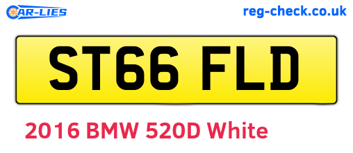 ST66FLD are the vehicle registration plates.