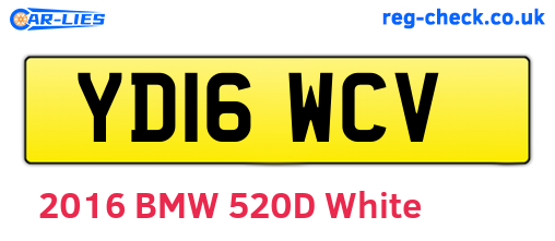 YD16WCV are the vehicle registration plates.