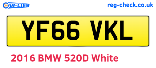 YF66VKL are the vehicle registration plates.