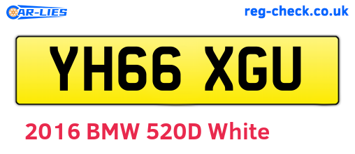 YH66XGU are the vehicle registration plates.