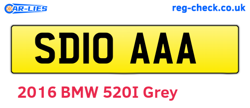 SD10AAA are the vehicle registration plates.