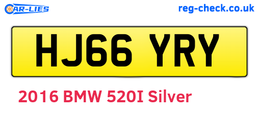 HJ66YRY are the vehicle registration plates.