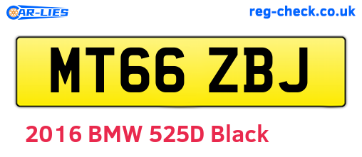 MT66ZBJ are the vehicle registration plates.