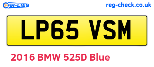 LP65VSM are the vehicle registration plates.