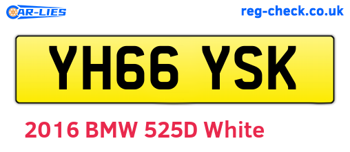 YH66YSK are the vehicle registration plates.