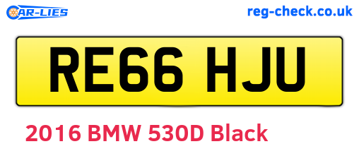 RE66HJU are the vehicle registration plates.