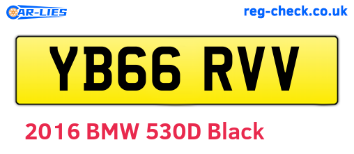 YB66RVV are the vehicle registration plates.