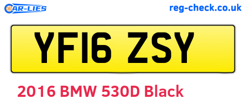 YF16ZSY are the vehicle registration plates.
