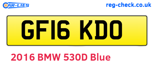 GF16KDO are the vehicle registration plates.