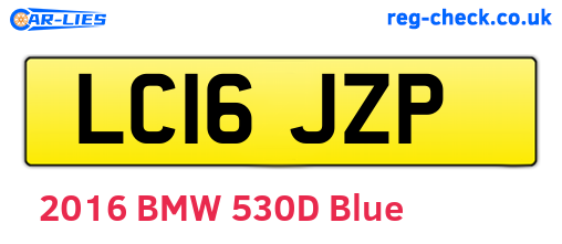LC16JZP are the vehicle registration plates.