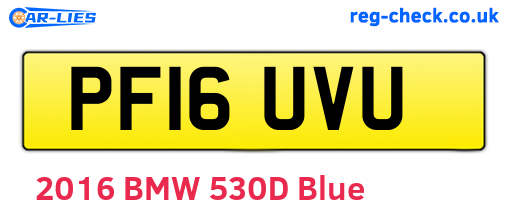 PF16UVU are the vehicle registration plates.