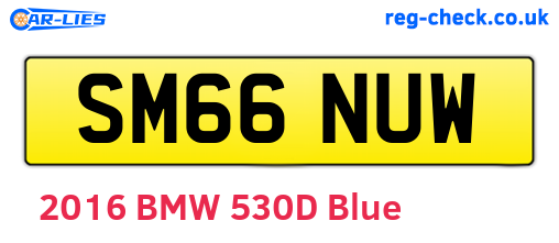 SM66NUW are the vehicle registration plates.