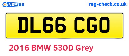 DL66CGO are the vehicle registration plates.