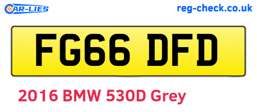 FG66DFD are the vehicle registration plates.