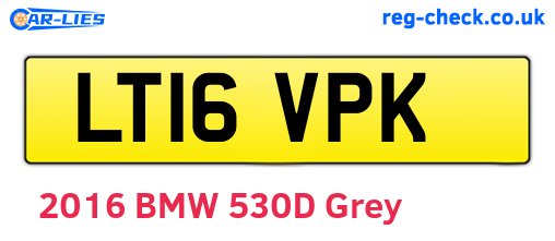 LT16VPK are the vehicle registration plates.