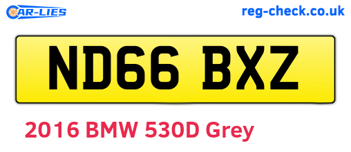 ND66BXZ are the vehicle registration plates.
