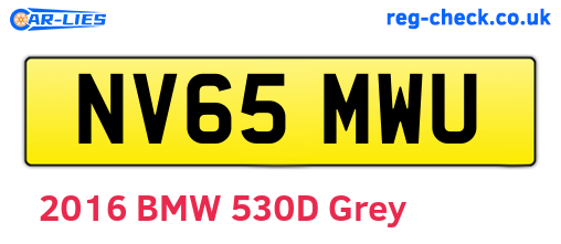 NV65MWU are the vehicle registration plates.