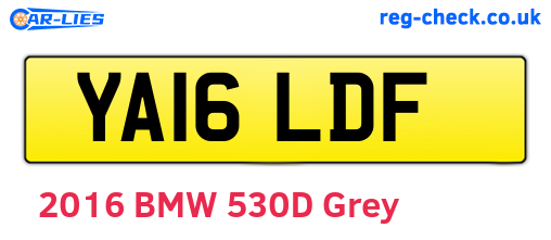 YA16LDF are the vehicle registration plates.