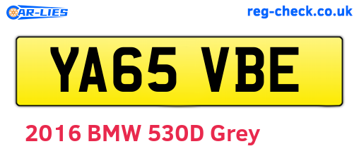 YA65VBE are the vehicle registration plates.