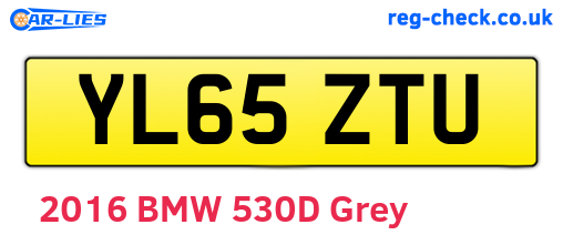 YL65ZTU are the vehicle registration plates.