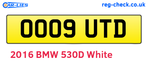 OO09UTD are the vehicle registration plates.