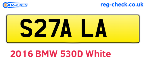 S27ALA are the vehicle registration plates.