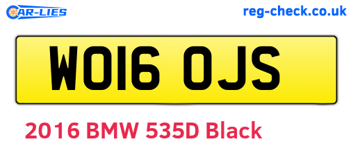 WO16OJS are the vehicle registration plates.