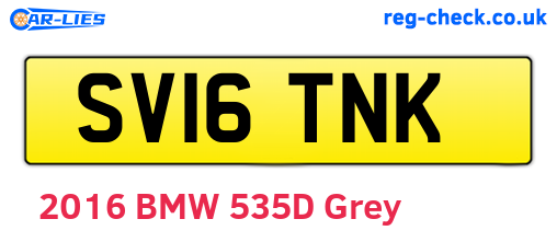 SV16TNK are the vehicle registration plates.