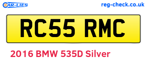 RC55RMC are the vehicle registration plates.