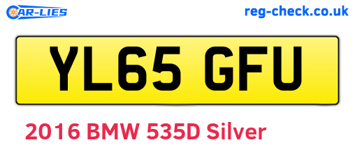 YL65GFU are the vehicle registration plates.