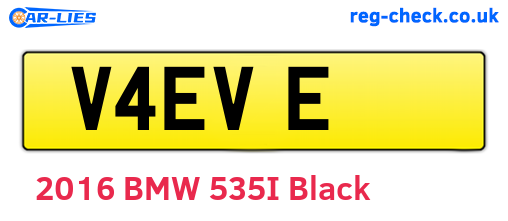 V4EVE are the vehicle registration plates.
