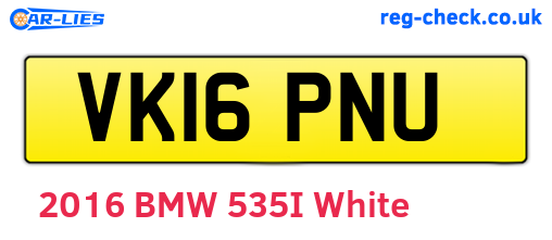 VK16PNU are the vehicle registration plates.