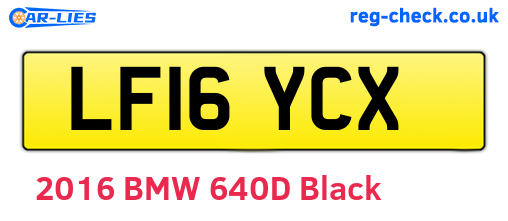 LF16YCX are the vehicle registration plates.