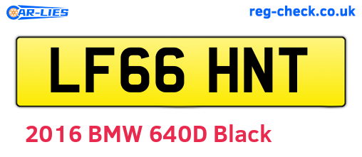 LF66HNT are the vehicle registration plates.