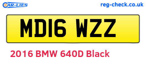 MD16WZZ are the vehicle registration plates.