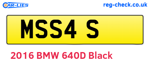 MSS4S are the vehicle registration plates.