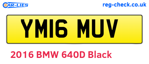 YM16MUV are the vehicle registration plates.
